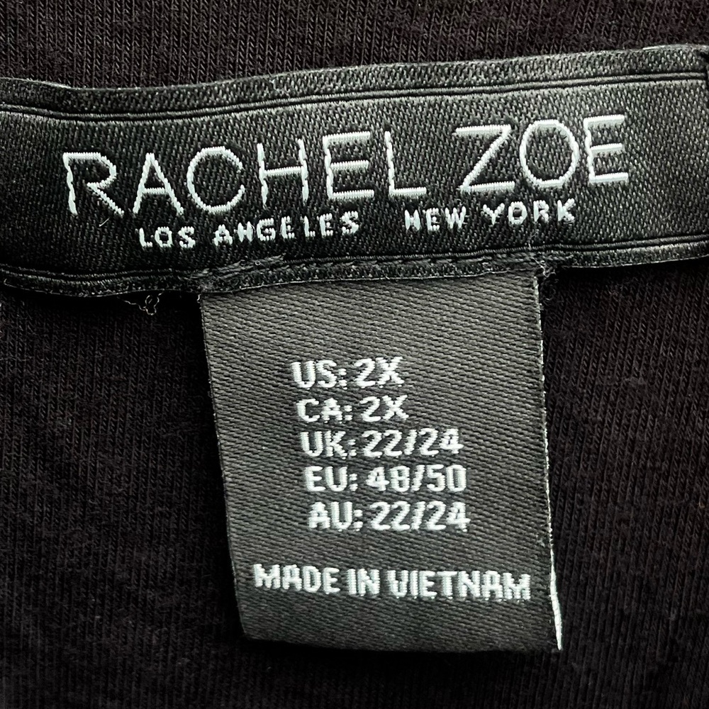 RACHEL ZOE | Sleeveless Black Stripe Printed Dress 2X - Picture 4 of 4